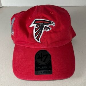 Atlanta Falcons Hat Cap Adult Strapback Red 47 Brand Clean Up NFL Football